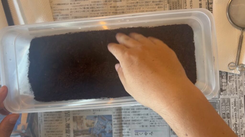 容器に培地を入れる